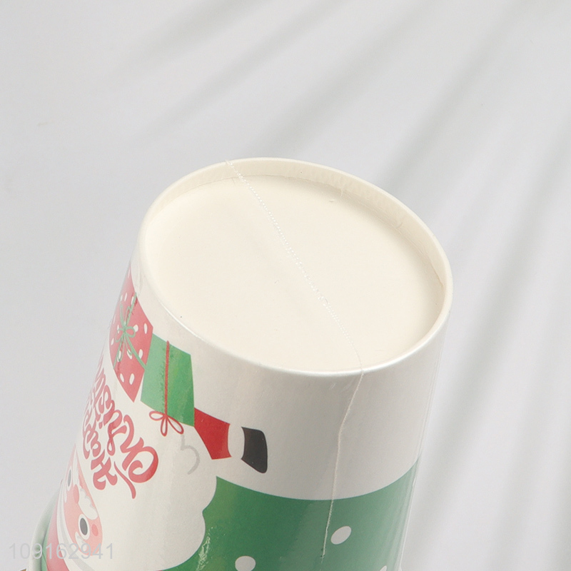 Factory Price 10 Pieces 9 oz Disposable Paper Cups Christmas Party Coffee Cups