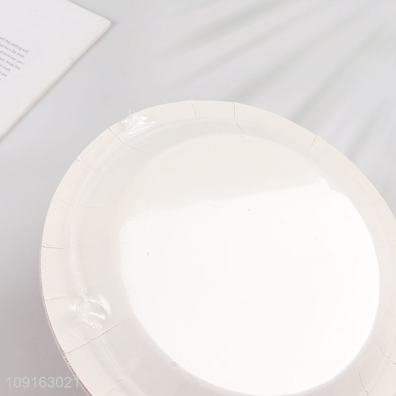 Good Quality 10 Pieces 7 Inch Disposable Christmas Party Plates Paper Cake Plates