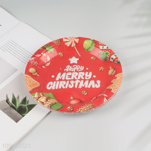 Good Quality 10 Pieces 7 Inch Disposable Christmas Party Plates Paper Cake Plates