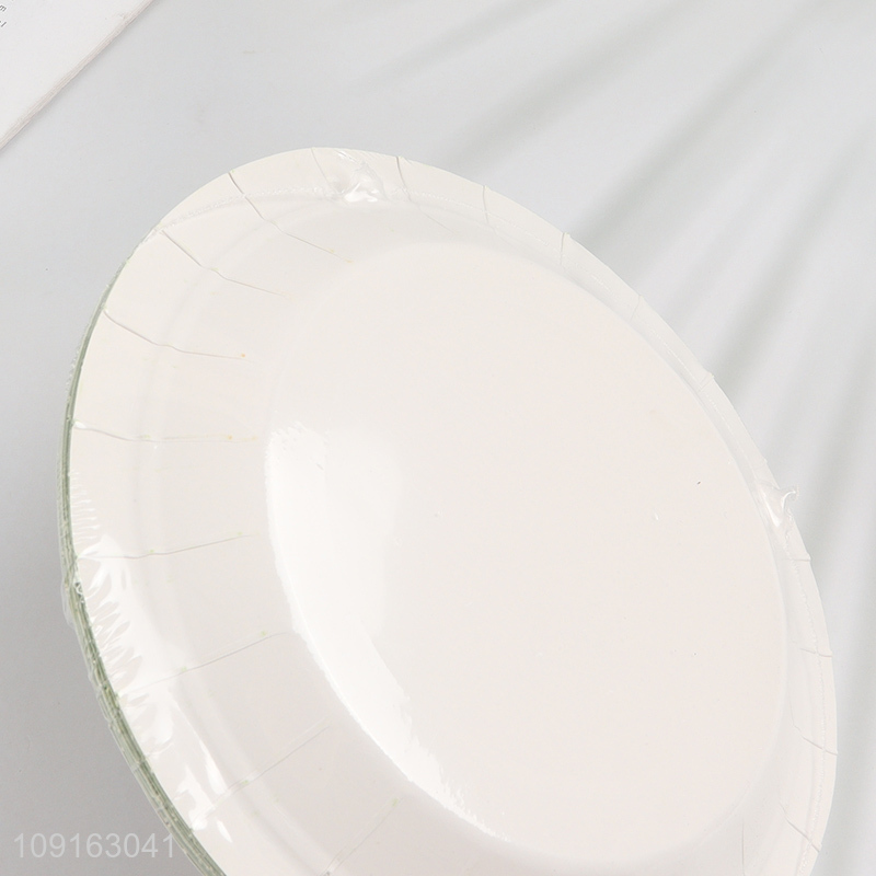 High Quality 10 Pieces 7 Inch Disposable Christmas Party Paper Plates for Appetizers