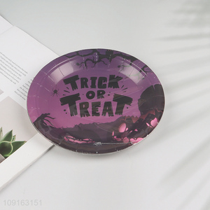Factory Price 10 Pieces 7 Inch Halloween Party Plates Disposable Paper Cake Plates