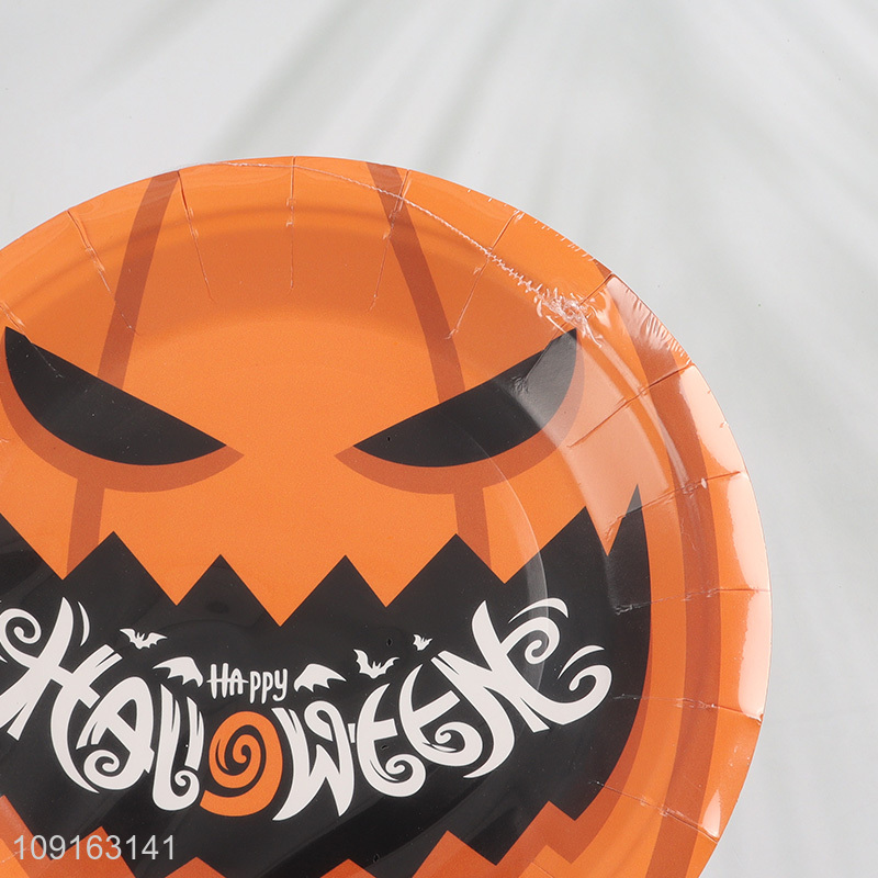 New Arrival 10 Pieces 7 Inch Halloween Party Plates Disposable Paper Dessert Plates