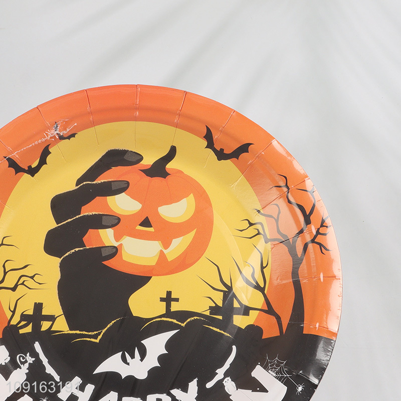 Popular Product 10 Pieces 7 Inch Disposable Party Paper Plates for Halloween Party