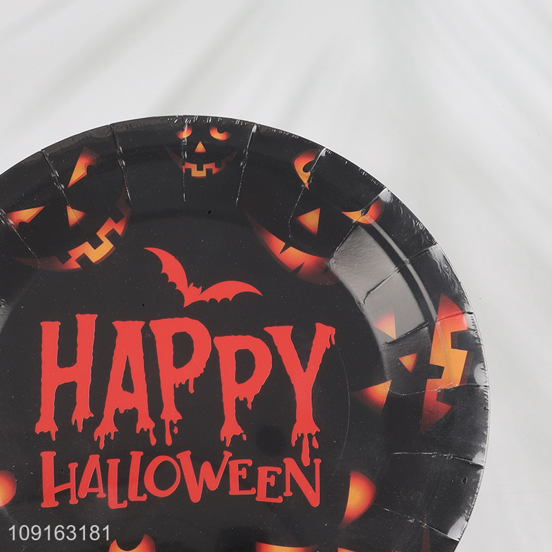 Hot Selling 10 Pieces 7 Inch Disposable Halloween Party Paper Plate Dessert Plates