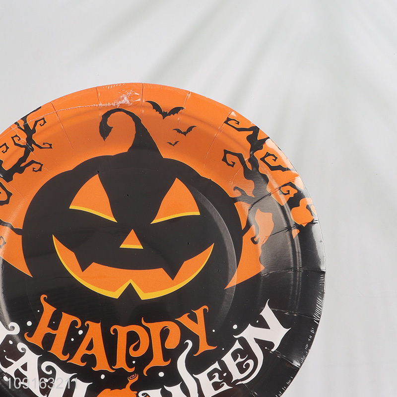 New Product 10 Pieces 7 Inch Disposable Halloween Plates Paper Cake Dessert Plates