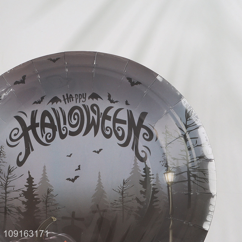 Factory Supply 10 Pieces 7 Inch Halloween Party Paper Plates Disposable Paper Plates