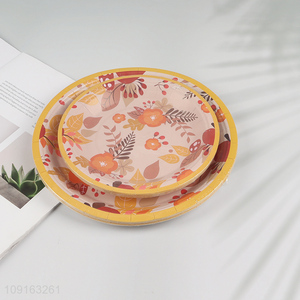 Good Quality 10 Pieces 7 9 Inch Disposable Thanksgiving Fall Plates Paper Cake Plates
