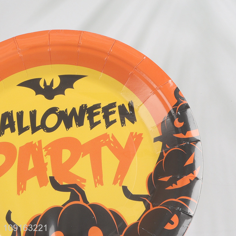 High Quality 10 Pieces 7 Inch Disposable Halloween Party Paper Plates for Appetizers