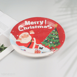 Popular Product 10 Pieces 9 Inch Disposable Party Paper Plates for Christmas Party