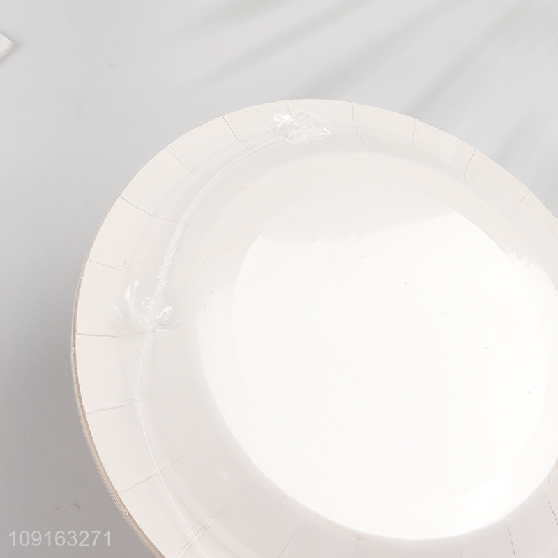 New Product 10 Pieces 7 9 Inch Disposable Thanksgiving Fall Plates Paper Dessert Plates