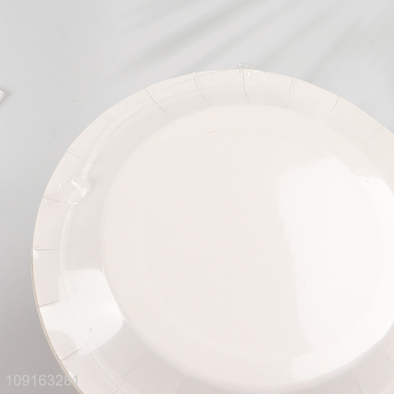 High Quality 10 Pieces 7 9 Inch Disposable Thanksgiving Fall Paper Plates for Appetizers