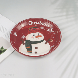 Factory Supply 10 Pieces 9 Inch Christmas Party Paper Plates Disposable Paper Plates