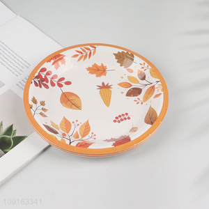Online Wholesale 10 Pieces 7 Inch Thanksgiving Fall Paper Plates Holiday Dinner Plates