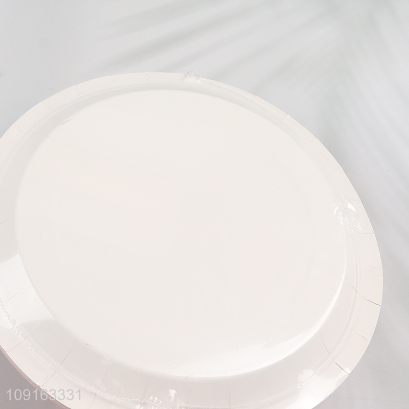 New Product 10 Pieces 9 Inch Disposable Christmas Plates Paper Cake Dessert Plates