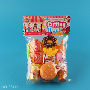 China supplier 15pcs hamburger series pretend play set toys kitchen toys