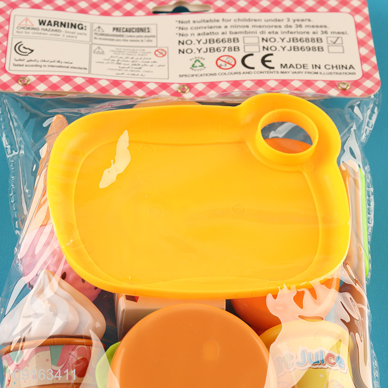 China supplier 15pcs hamburger series pretend play set toys kitchen toys