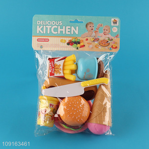 China factory children pretend play set toys fast food toys set