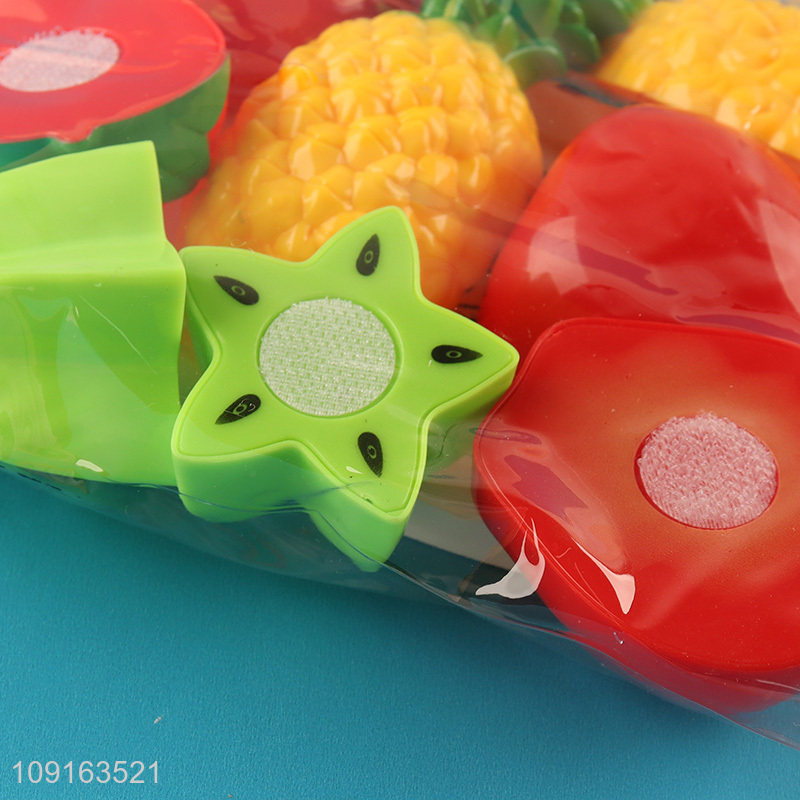 Best quality children 10pcs pretend play set toys cutting fruits toys