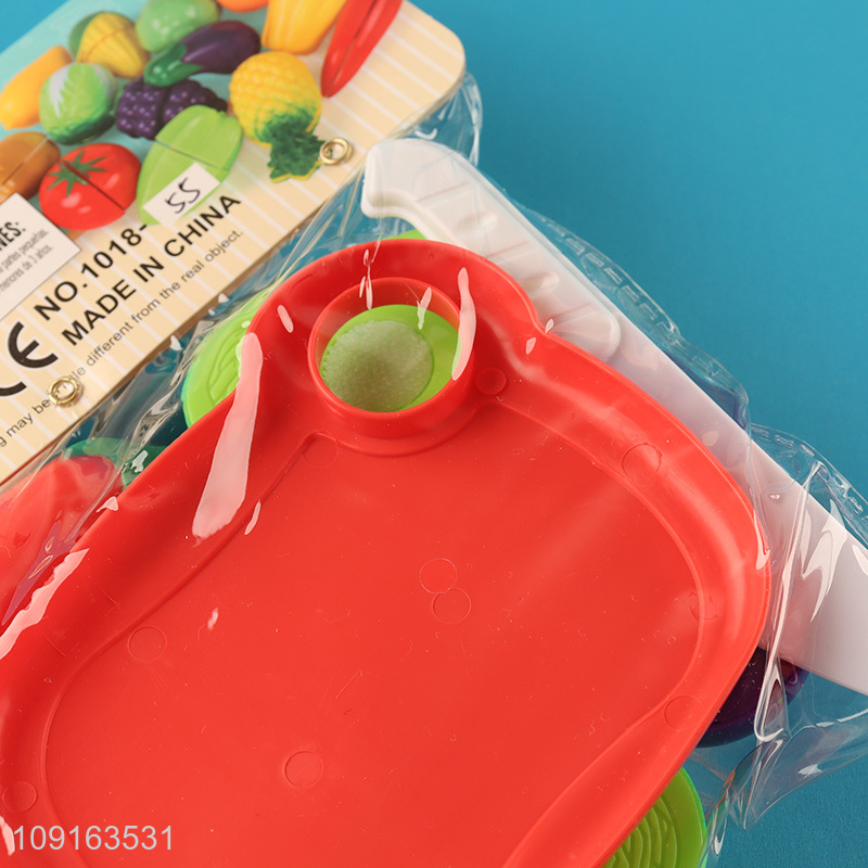 Top quality kids pretend play set toys vegetable cutting toys for sale