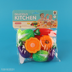 Top quality kids pretend play set toys vegetable cutting toys for sale