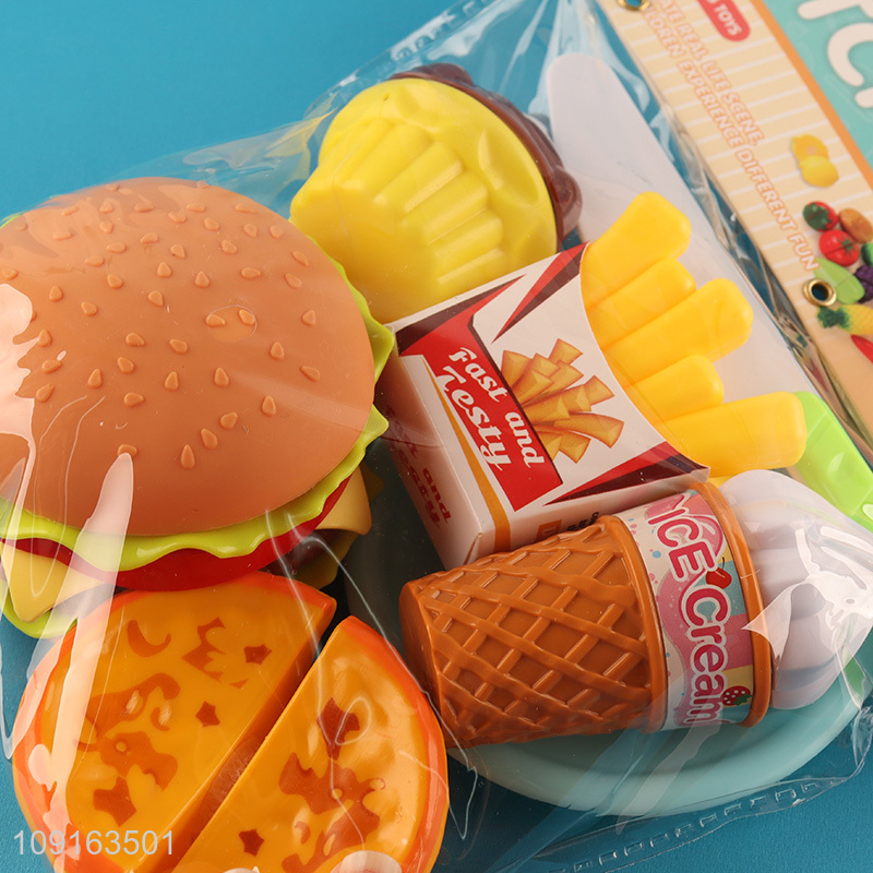 New arrival children pretend play set toys fast food toys for sale