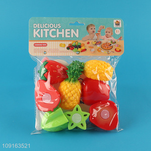 Best quality children 10pcs pretend play set toys cutting fruits toys