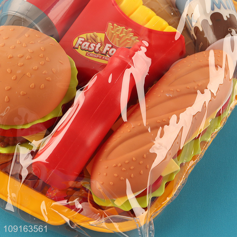 Low price 26pcs fast food series kids pretend play set toys