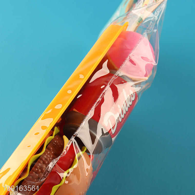 Low price 26pcs fast food series kids pretend play set toys