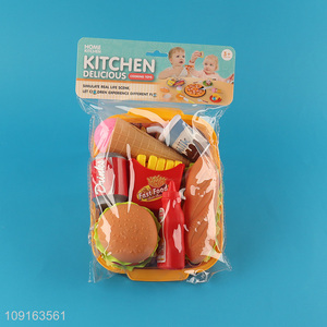 Low price 26pcs fast food series kids pretend play set toys