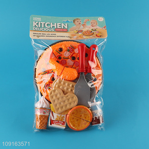 Good quality pizza series kids pretend play set toys food cutting toys