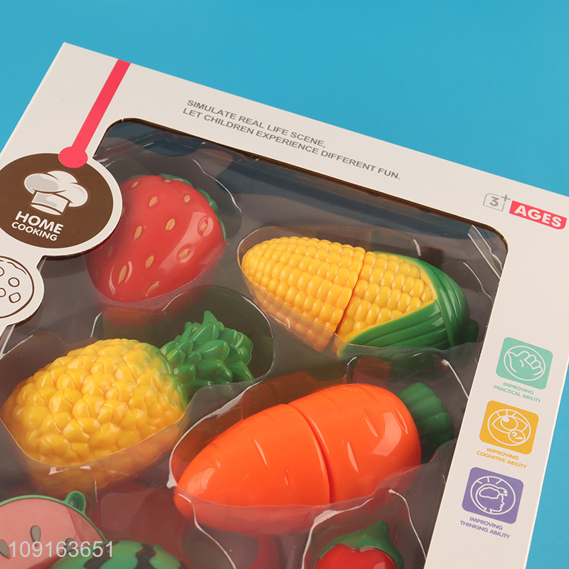 China wholesale pretend play set toys kitchen fruits toys for children