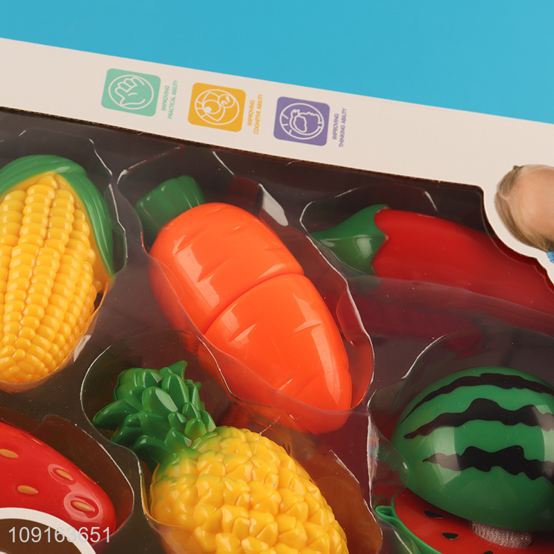 China wholesale pretend play set toys kitchen fruits toys for children
