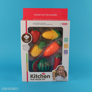 China wholesale pretend play set toys kitchen fruits toys for children