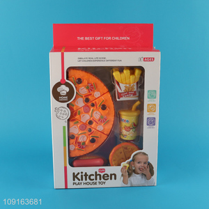 Low price pretend play set toys food cutting toys pizza cutting toys