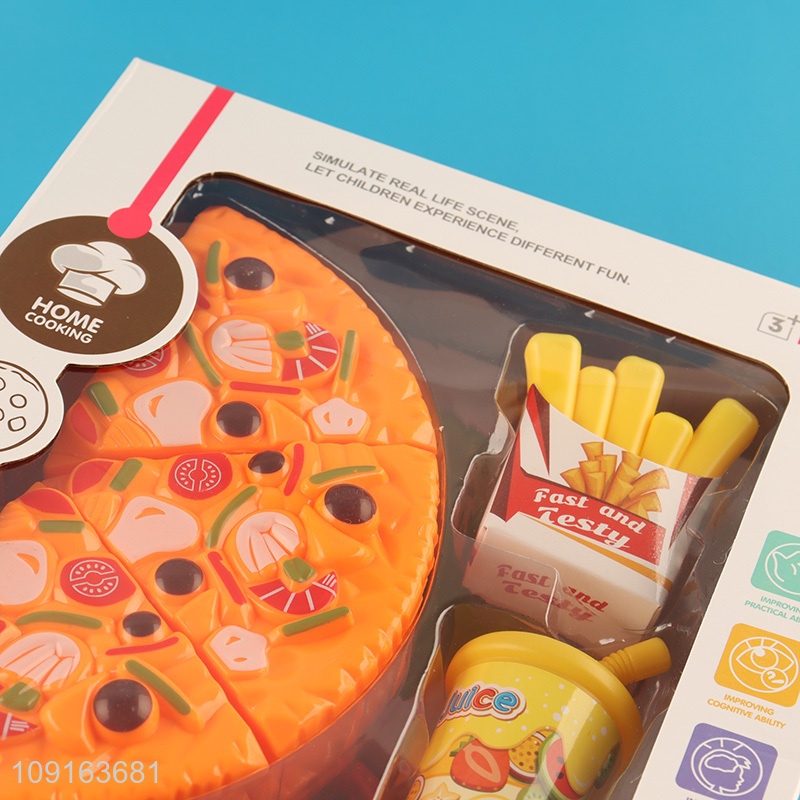 Low price pretend play set toys food cutting toys pizza cutting toys