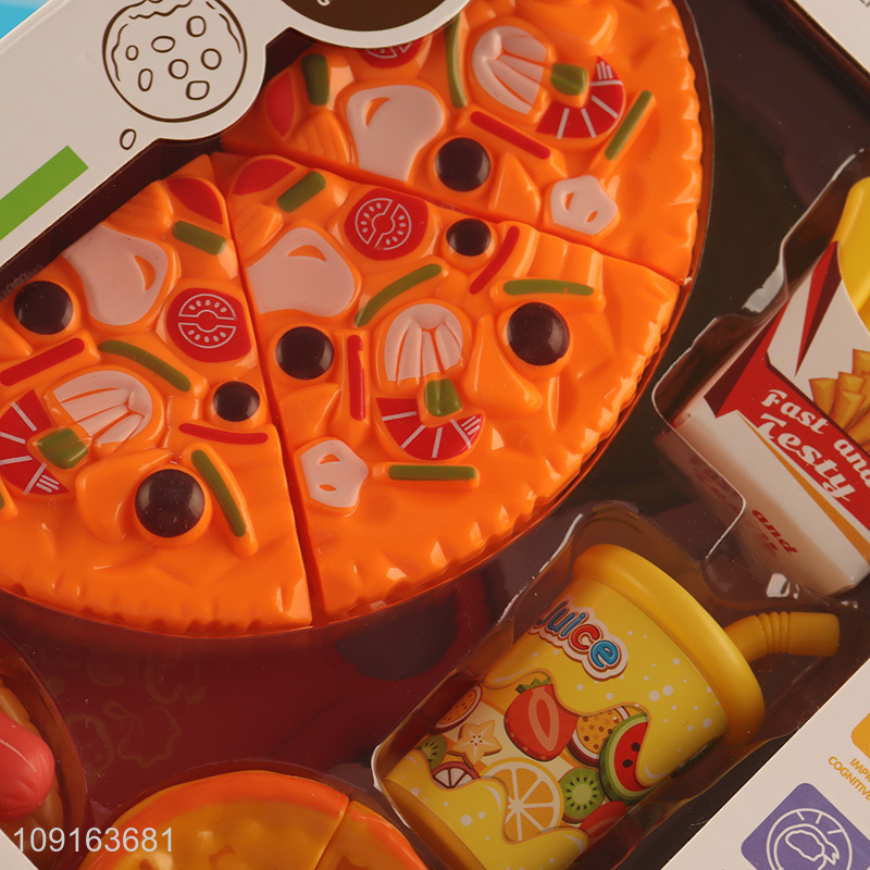 Low price pretend play set toys food cutting toys pizza cutting toys