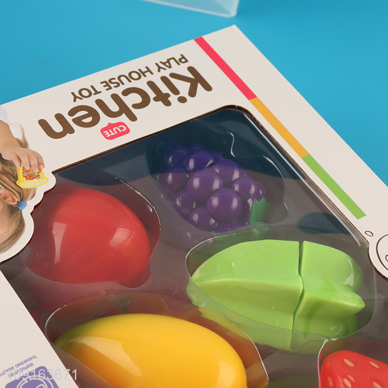 Factory price pretend play set toys food cutting toys fruits toys