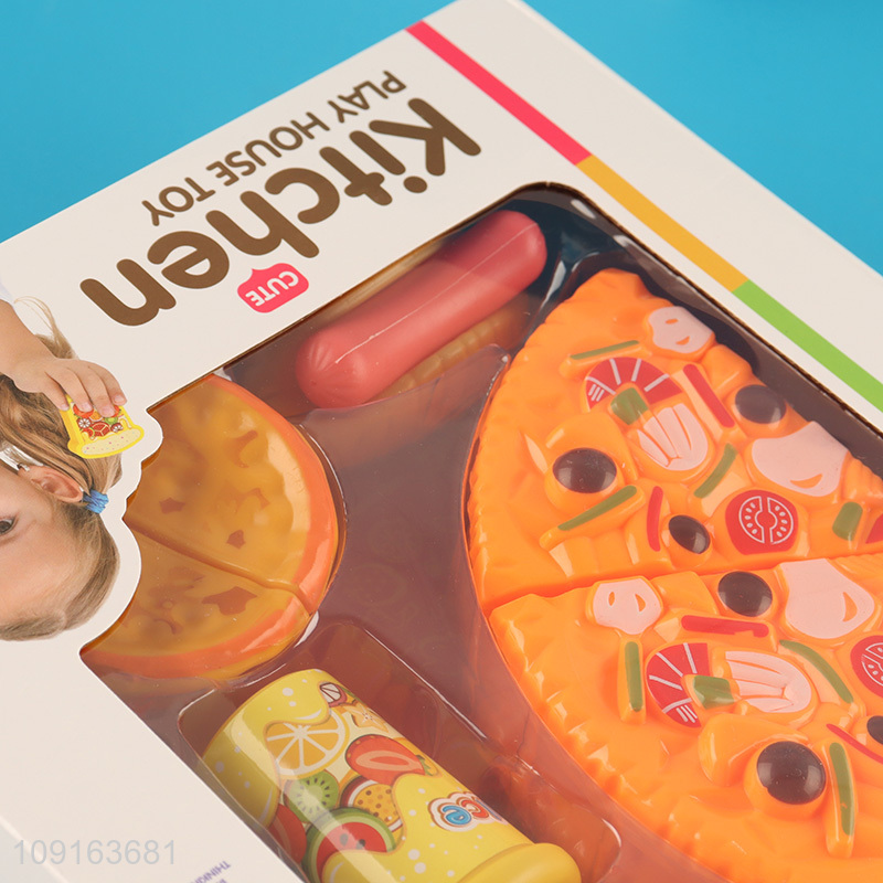 Low price pretend play set toys food cutting toys pizza cutting toys