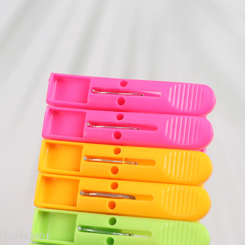 Factory Supply 24PCS Colorful Plastic Clothes Pegs Non-Slip Washing Line Clips