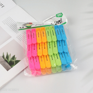 Factory Supply 24PCS Colorful Plastic Clothes Pegs Non-Slip Washing Line Clips