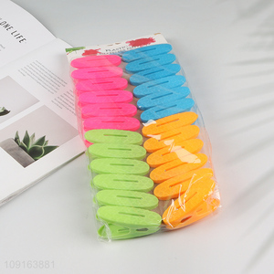 China Imports 24PCS Heavy Duty Plastic Clothes Pegs Laundry Clothes Clips