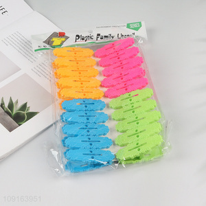 High Quality 20PCS Heavy Duty Plastic Clothes Pegs Clothespins for Craft