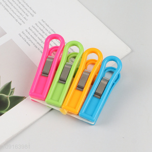 Factory Supply 4PCS Plastic Clothes Pegs Clothes Clips Craft Picture Clips