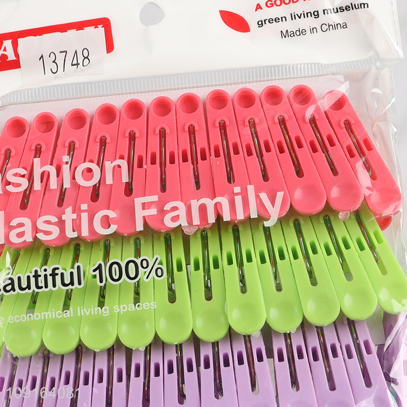 Online Wholesale 48PCS Plastic Clothes Pins Clothes Pegs for Outdoor Hanging