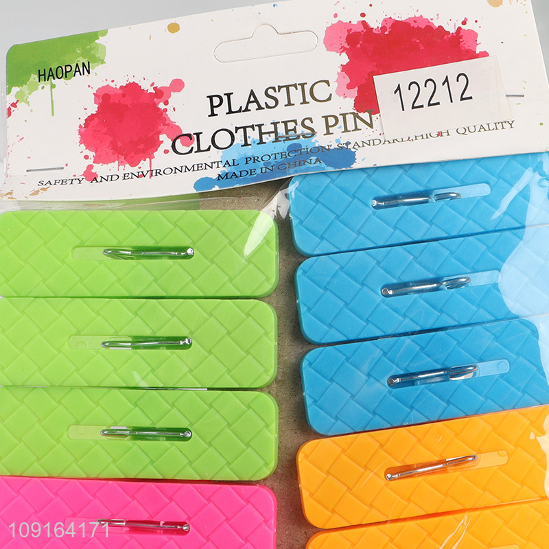 Online Wholesale 12PCS Heavy Duty Plastic Clothes Pegs Clothespins for Craft