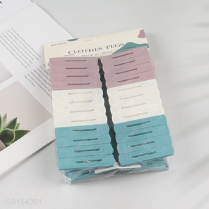 New Product 24PCS Plastic Clothes Pins Clothes Pegs for Outdoor Hanging