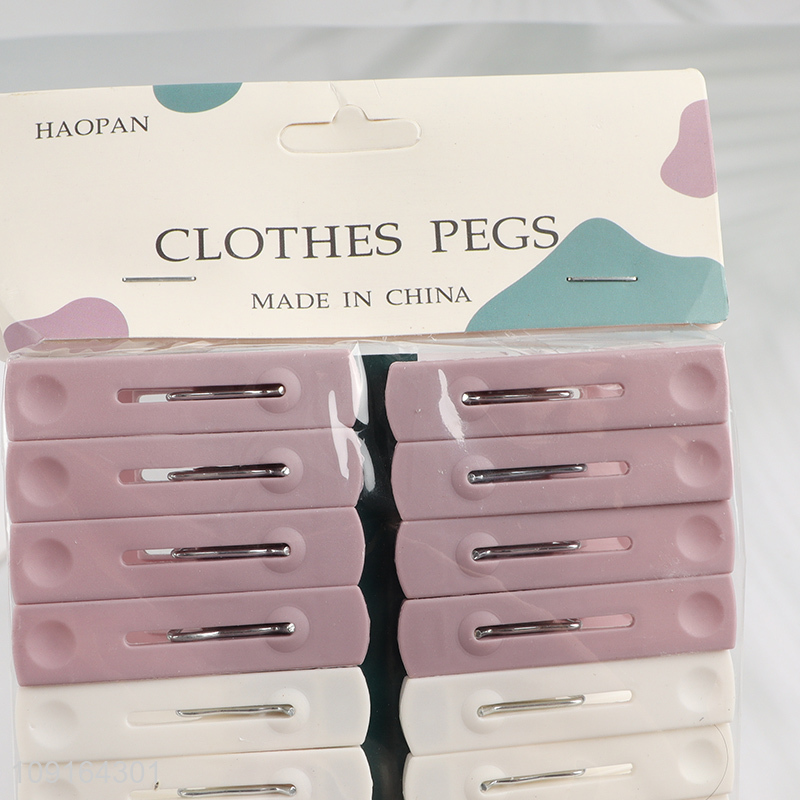 New Product 24PCS Plastic Clothes Pins Clothes Pegs for Outdoor Hanging