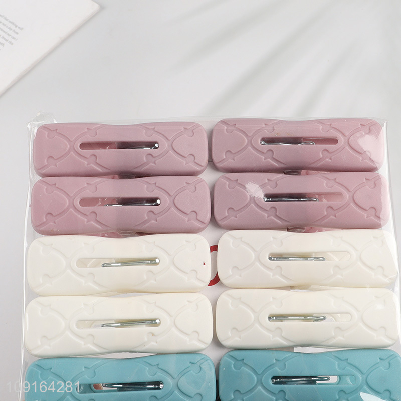 New Arrival 12PCS Heavy Duty Plastic Clothes Pegs Clothespins for Craft