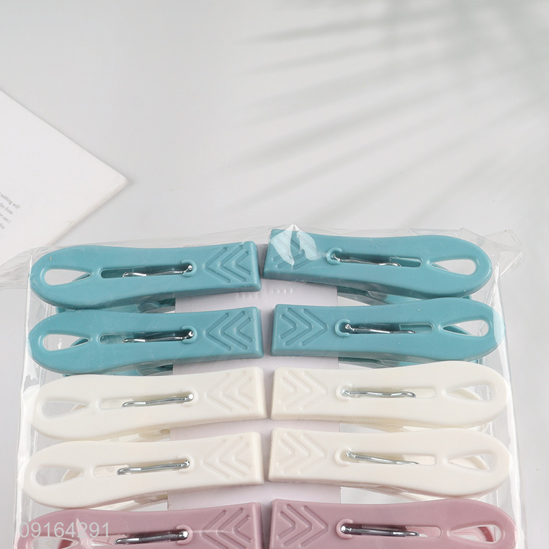 Hot Selling 12PCS Colorful Plastic Clothes Pegs Clothing Clips Clothes Pins