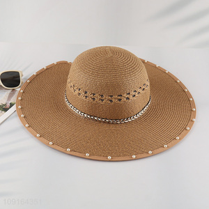 China products outdoor summer ladies straw hat sun hat for sale